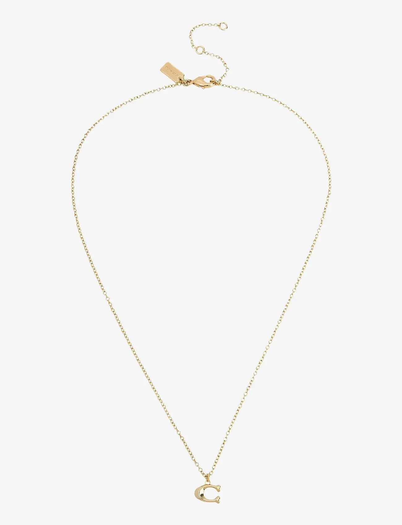 Coach Accessories - COACH Signature Starter Necklace - halsband med hänge - shiny gold - 1