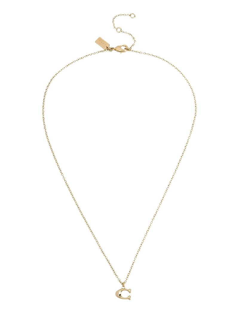 Coach Accessories - COACH Signature Starter Necklace - halsband med hänge - shiny gold - 1
