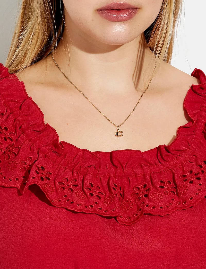 Coach Accessories - COACH Signature Starter Necklace - halsband med hänge - shiny gold - 0