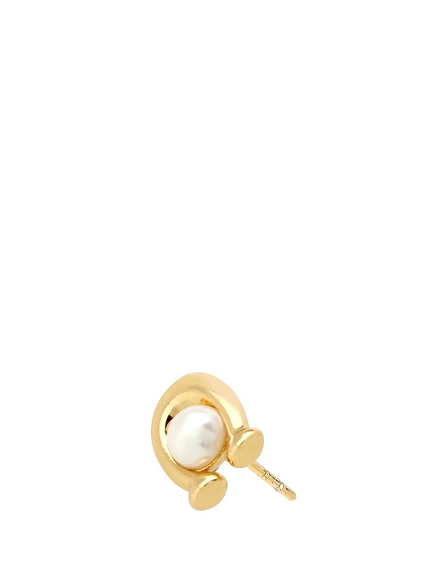 Coach Accessories - COACH Pearl Signature Stud Earrings - white/gold - 2