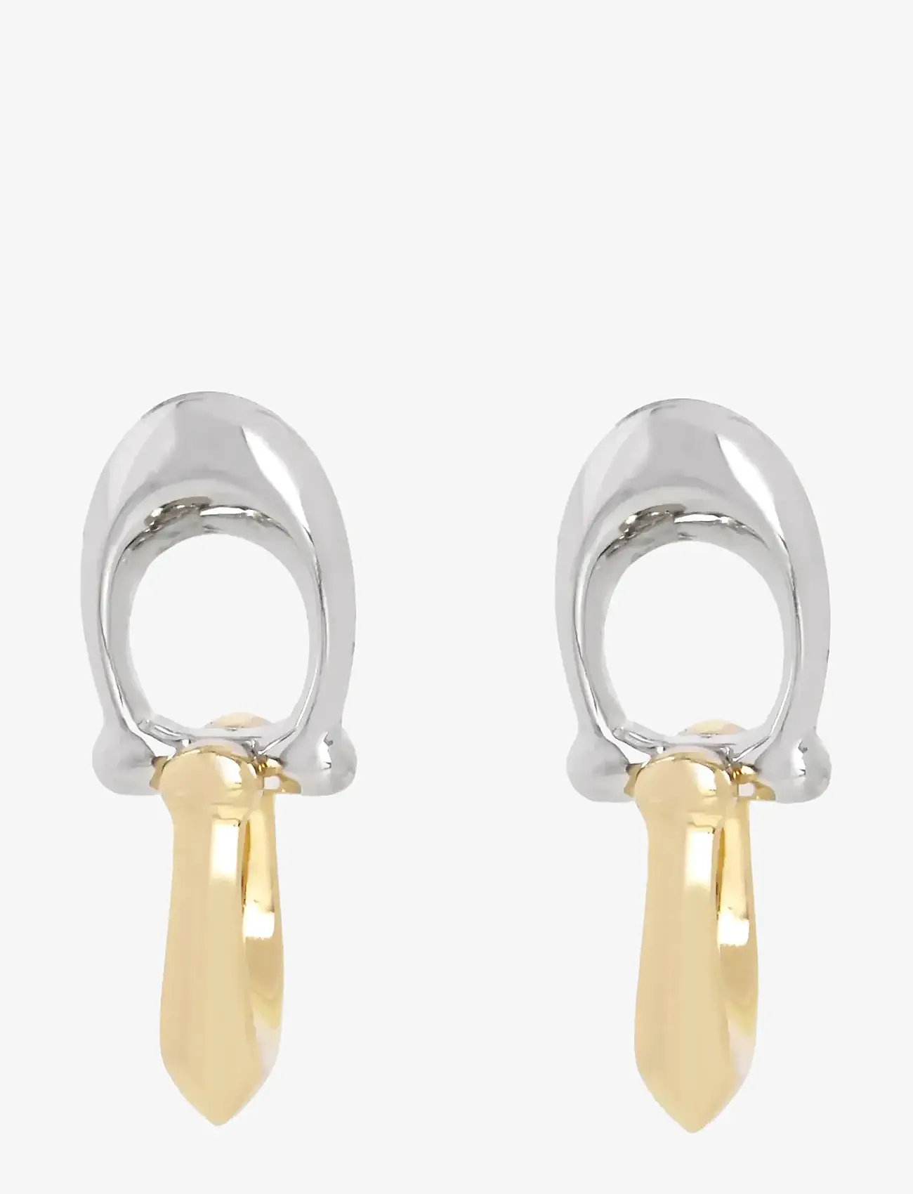 Coach Accessories - COACH Signature C Drop Earrings - vedhæng øreringe - twotone - 1