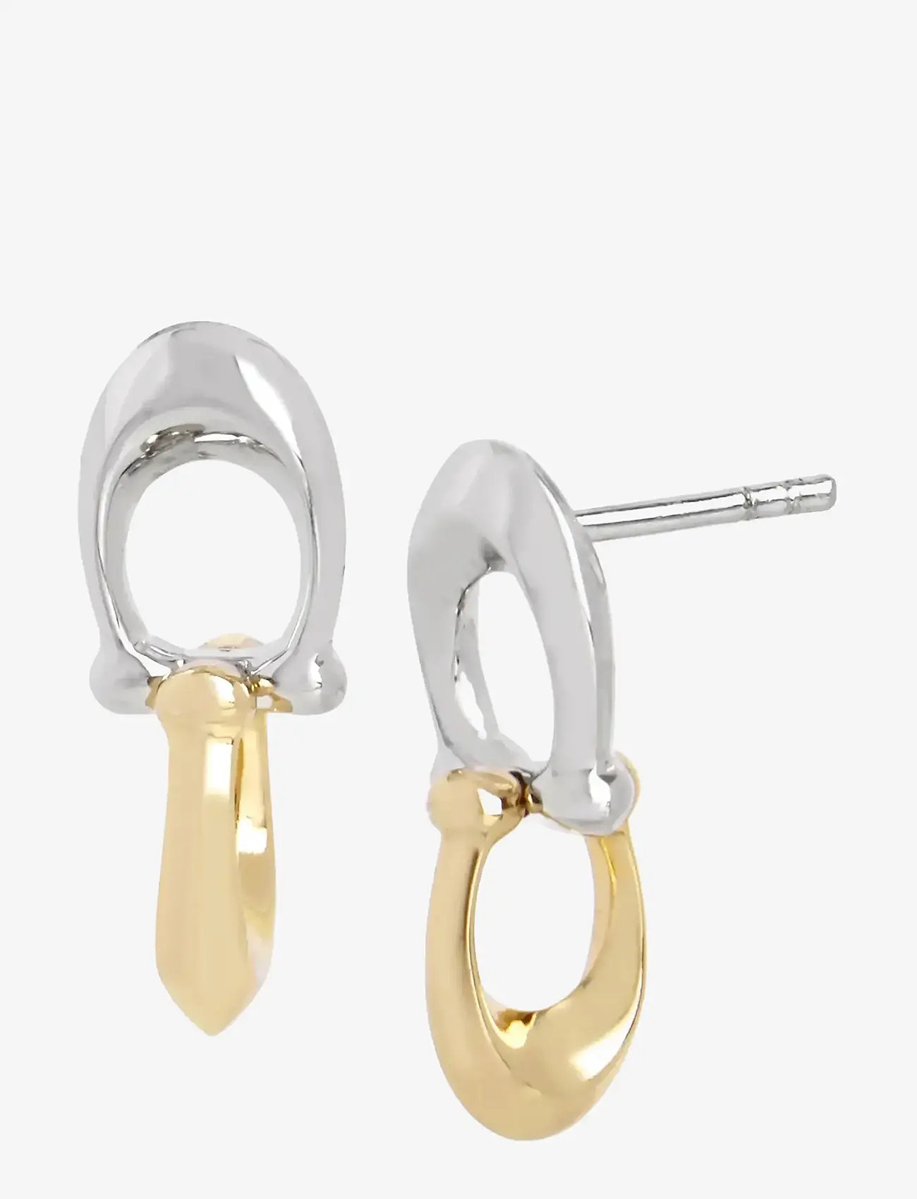 Coach Accessories - COACH Signature C Drop Earrings - vedhæng øreringe - twotone - 2
