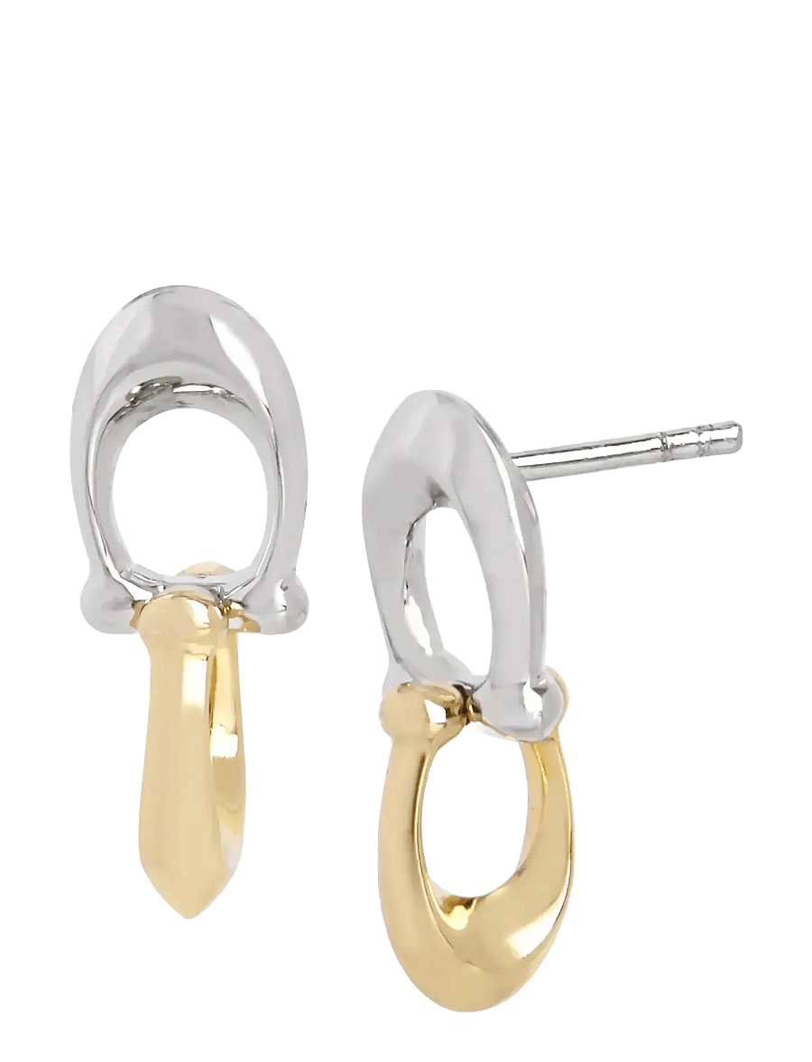 Coach Accessories - CO ER DBL C DROP STUD - naastkõrvarõngad - twotone- gld/rhod - 2