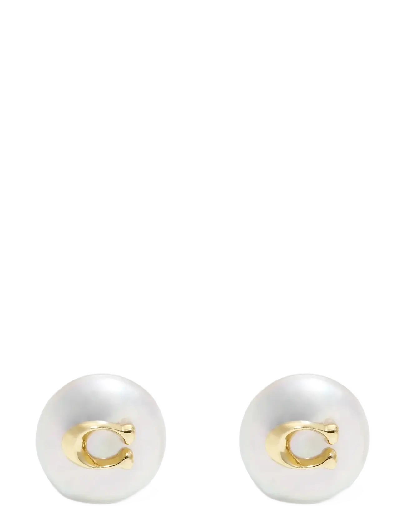 Coach Accessories COACH Signature Coin Pearl Stud Earrings - Accessoires - PEARL/GOLD / gold