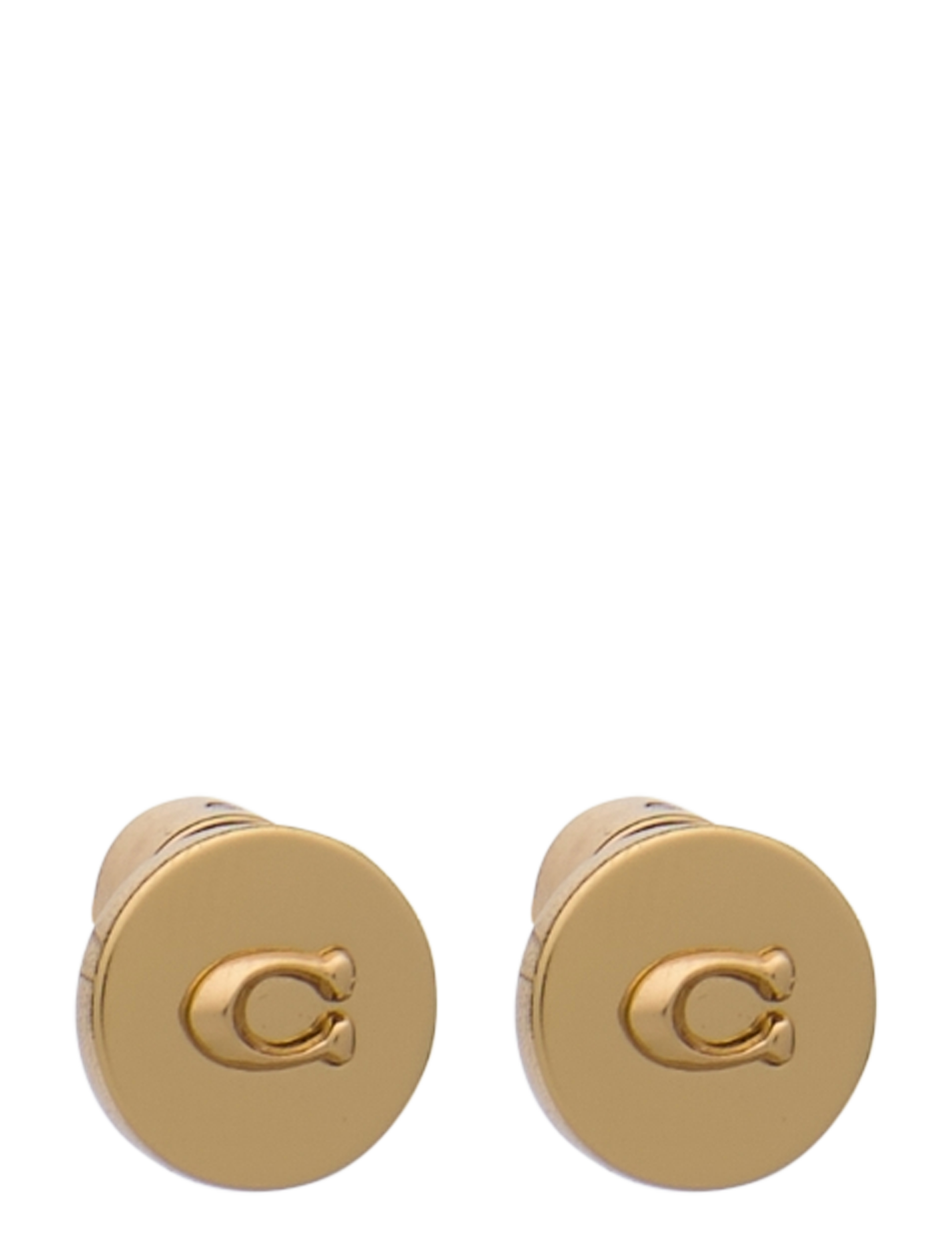 Coach Accessories Coach Signature C Disc Stud Earrings, One Size, Gold, Øreringe > Ørestikker, Dame