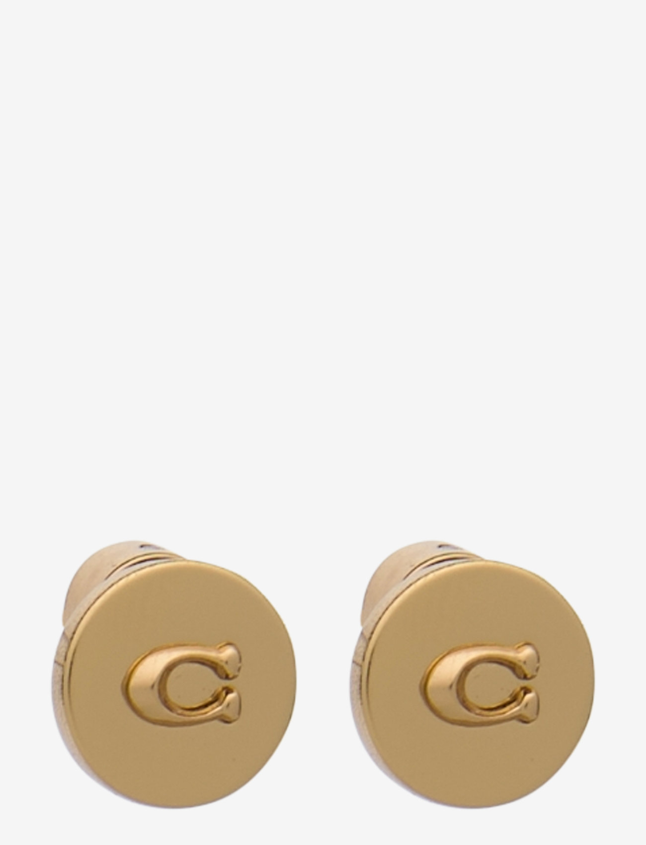 Coach Accessories - COACH Signature C Disc Stud Earrings - ohrstecker - shiny gold - 0