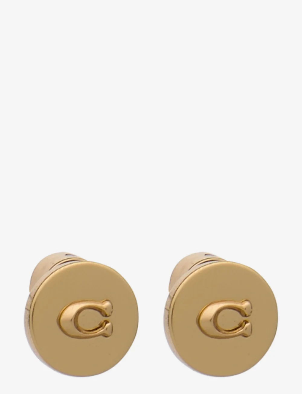 Coach Accessories - COACH Signature C Disc Stud Earrings - ohrstecker - shiny gold - 0