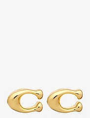 Coach Accessories - COACH Signature C Stud Earrings - nagliņauskari - shiny gold - 0