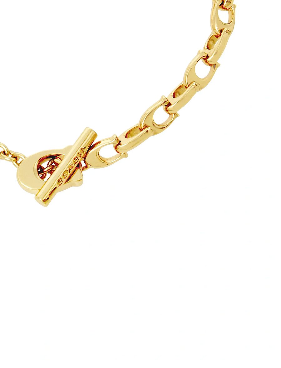 Coach Accessories - CO BR LINK C CHAIN FLEX - armbånd - shiny gold - 3