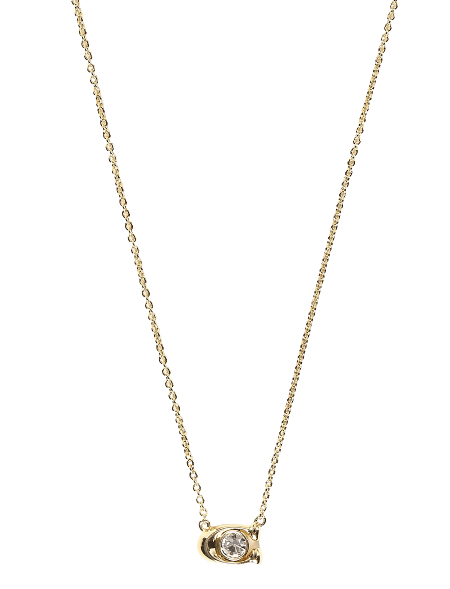 Coach Accessories - CO C STONE ER/NK SET - ketten mit anhänger - crystal/gold - 0