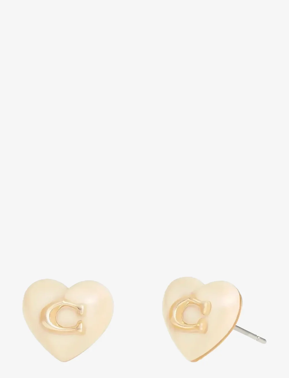 Coach Accessories - COACH Signature Heart Stud Earrings - veriamieji auskarai - blush/gold - 1