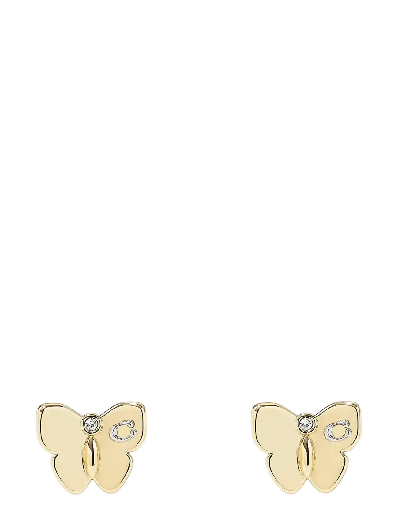 Coach Accessories METAL BUTTERFLY STUD - Accessories - SHINY GOLD / gold