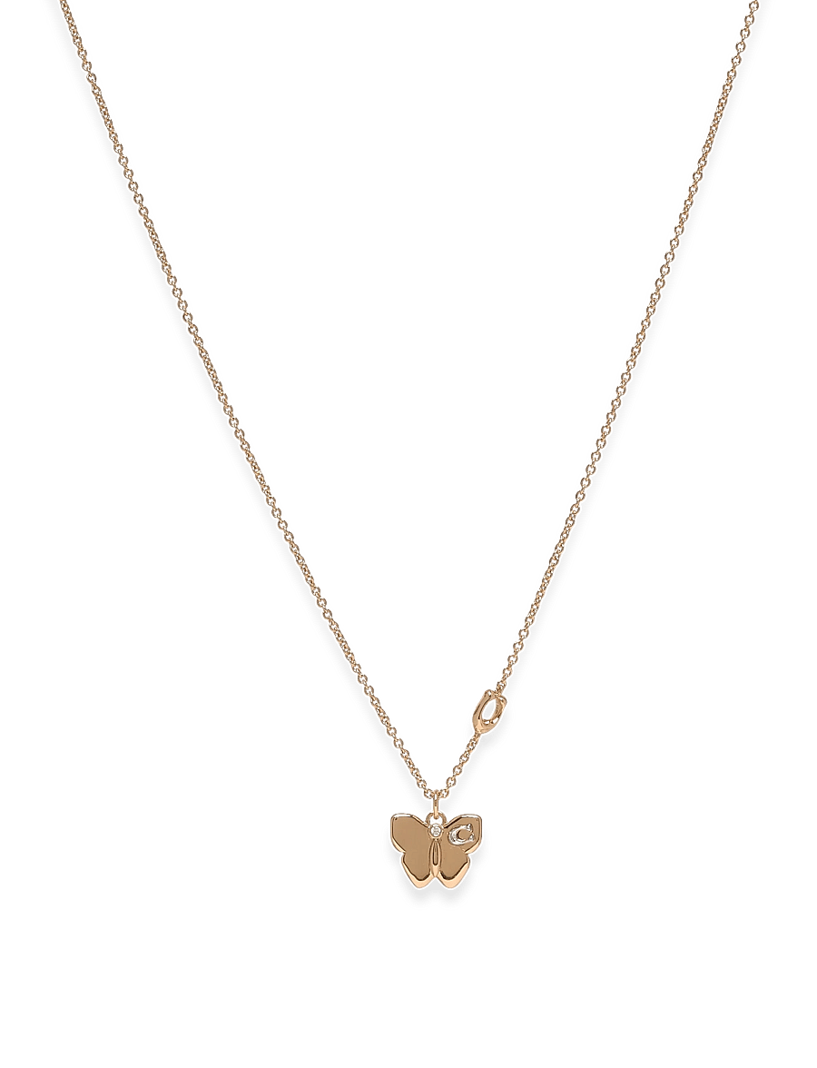 Coach Accessories - CO NK METAL BTTRFLY SHRT PDNT - crystal/rhodium - 0