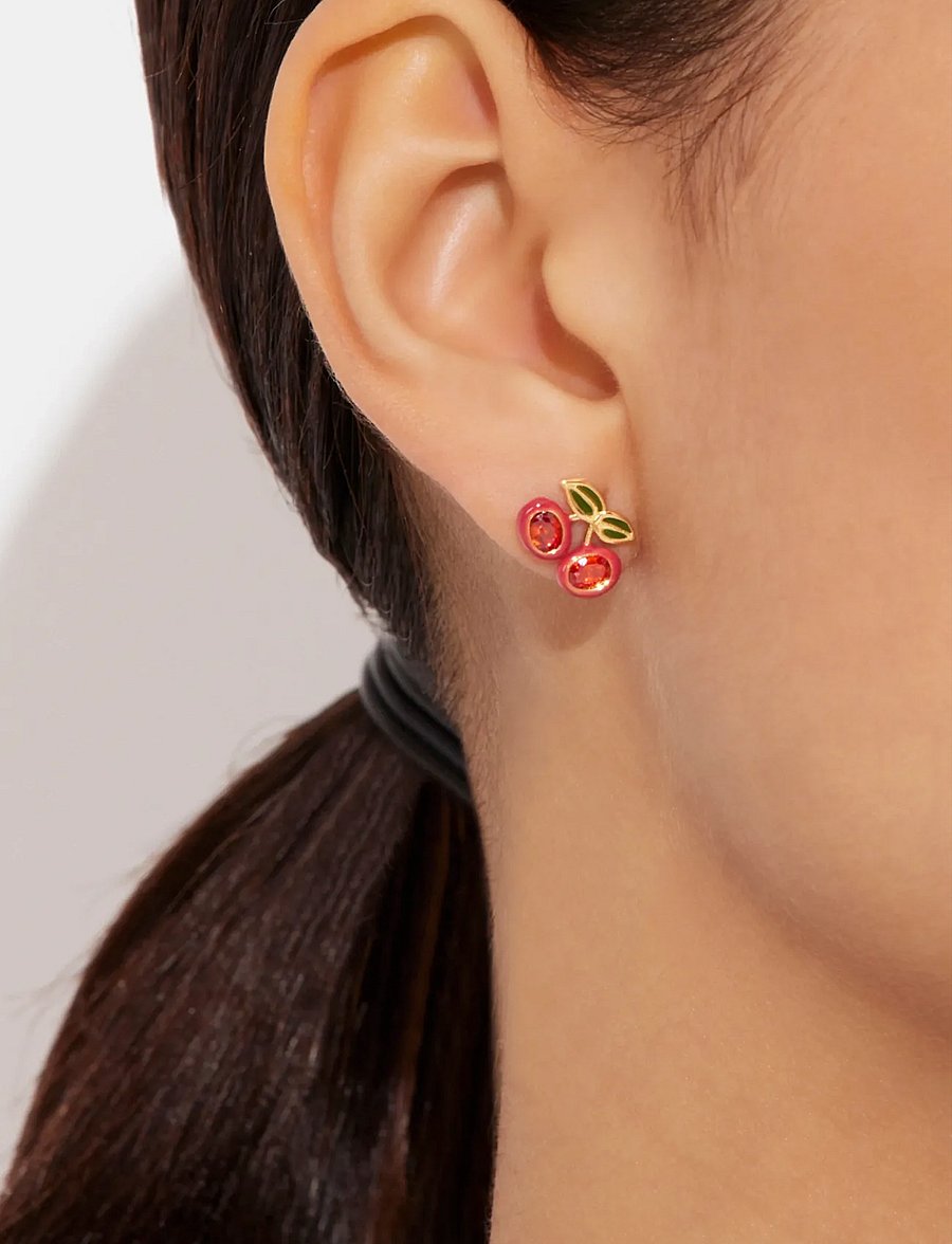 Coach Accessories - COACH Cherry Stud Earrings - red/gold - 0