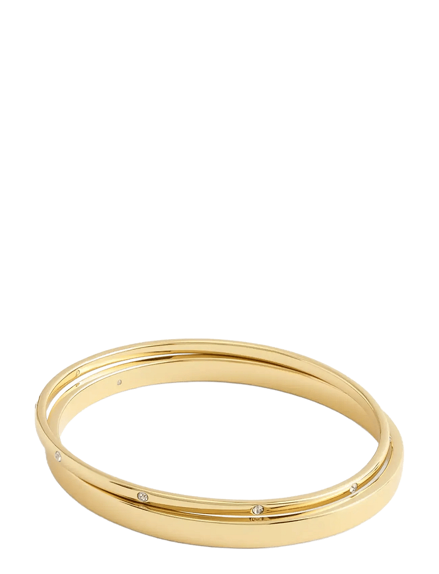 Coach Accessories - CO BR LOGO BANGLE DBL SET BOXED - armringe - shiny gold - 1