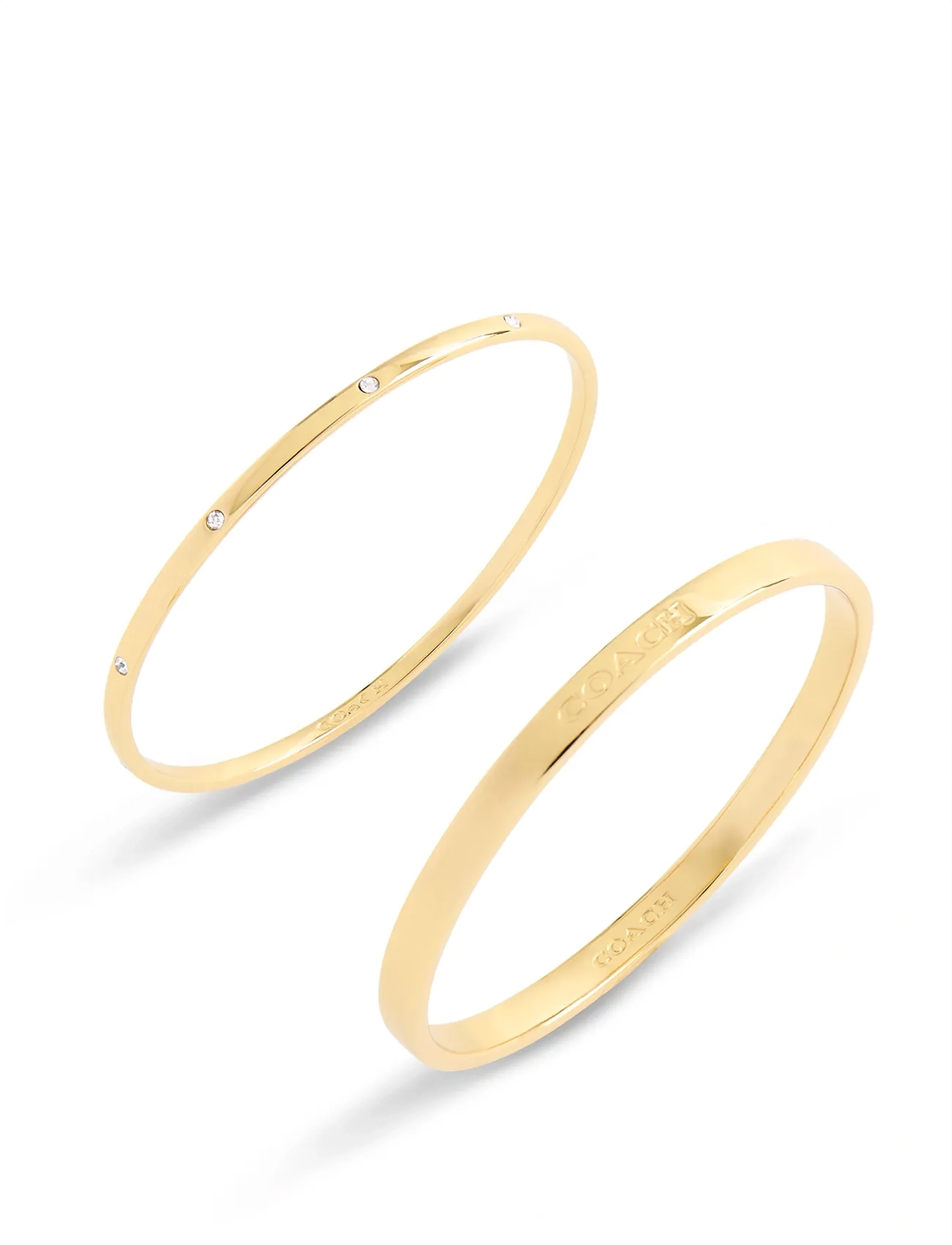 Coach Accessories - CO BR LOGO BANGLE DBL SET BOXED - armringe - shiny gold - 3
