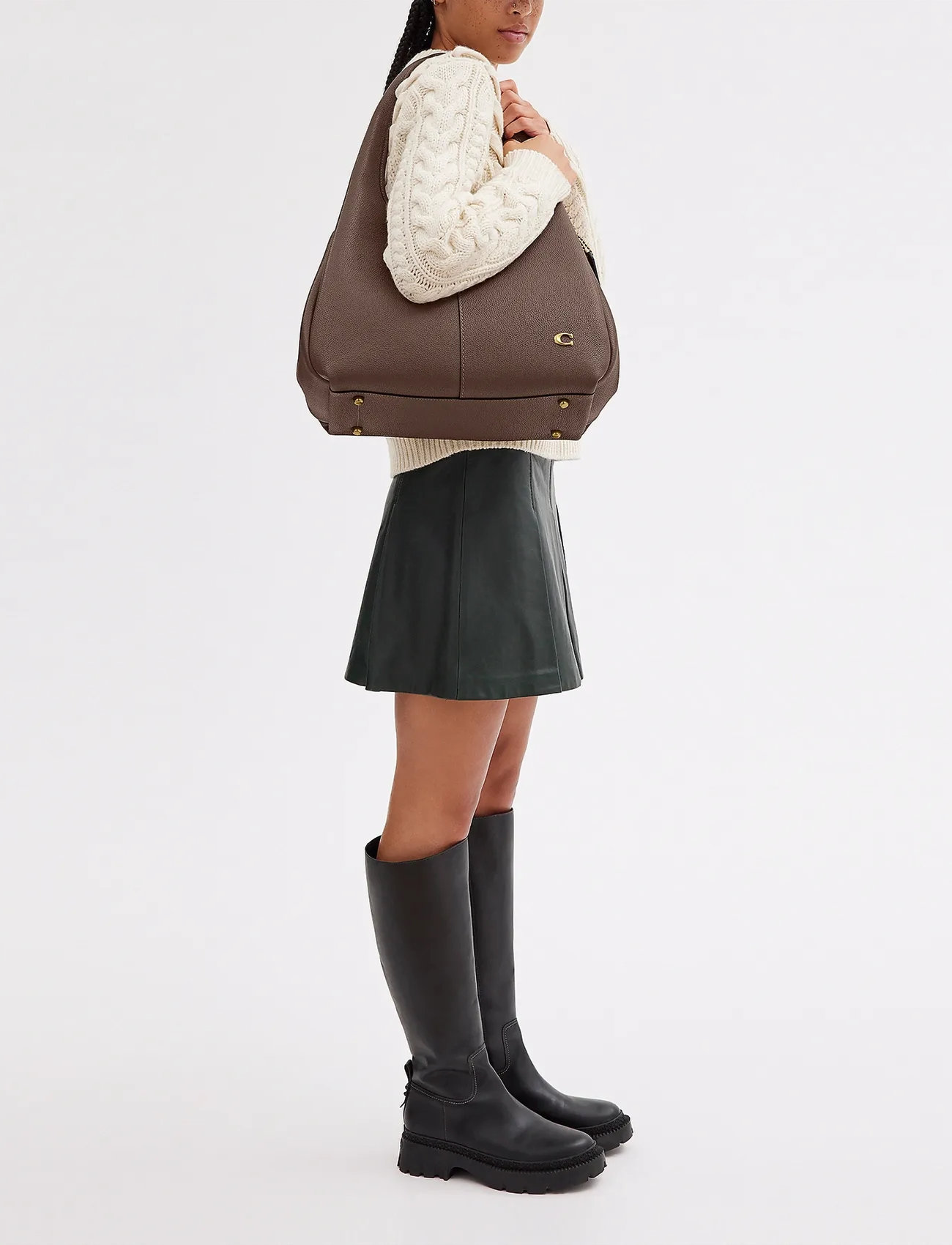 Coach Polished Pebble Leather Lana Shoulder Bag - - ONE SIZE 1