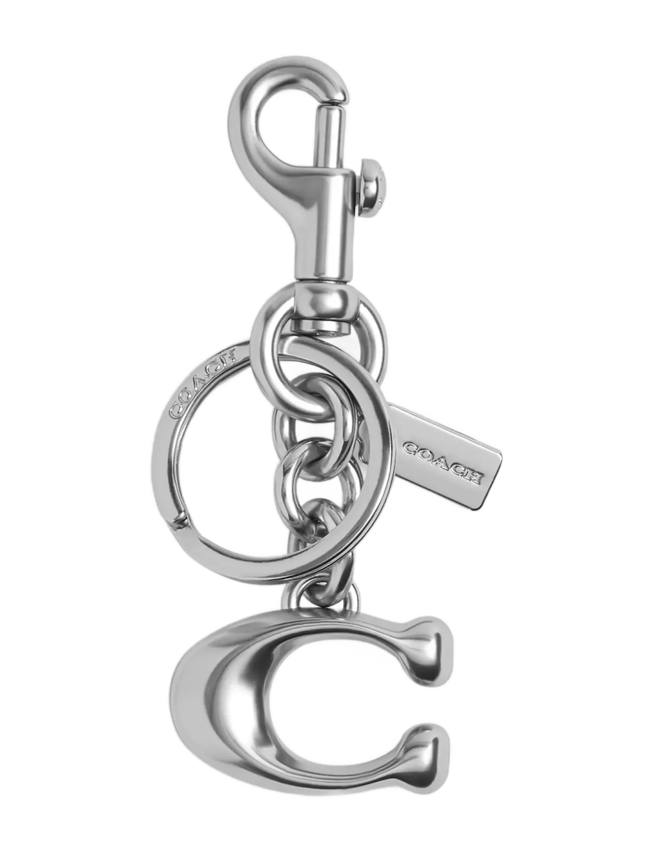 Coach BAG CHARM - Tasker - SILVER / silver