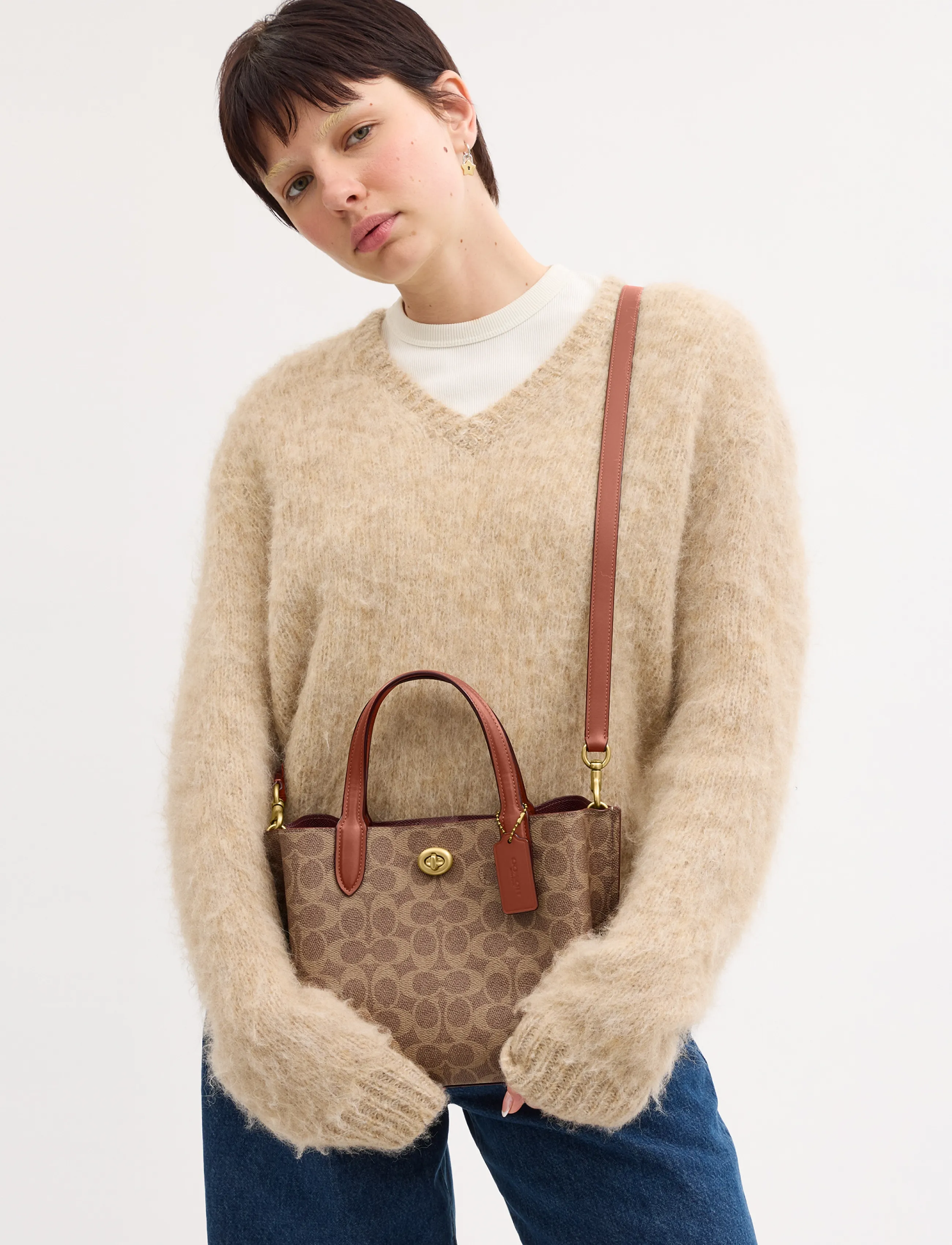 Coach Willow Tote 24, One Size, Bags, Braun - Totes, Frauen