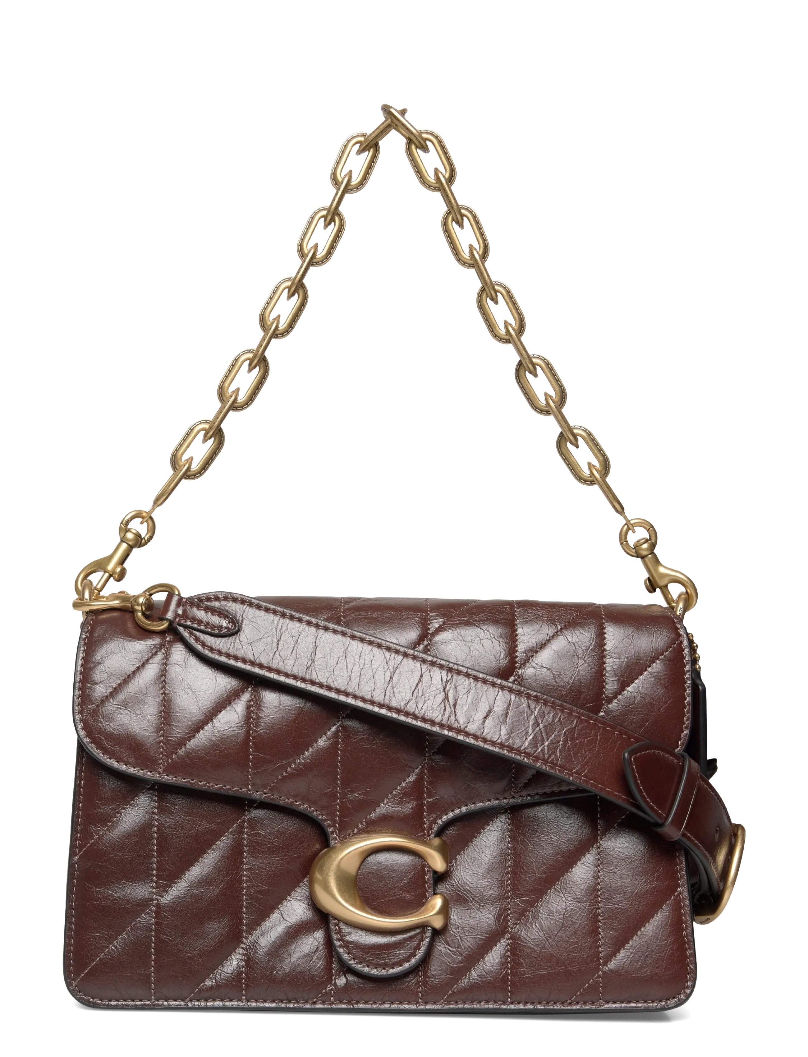 Coach CHAIN TABBY SHOULDER BAG - Axelremsväskor - B4/MAPLE / brown