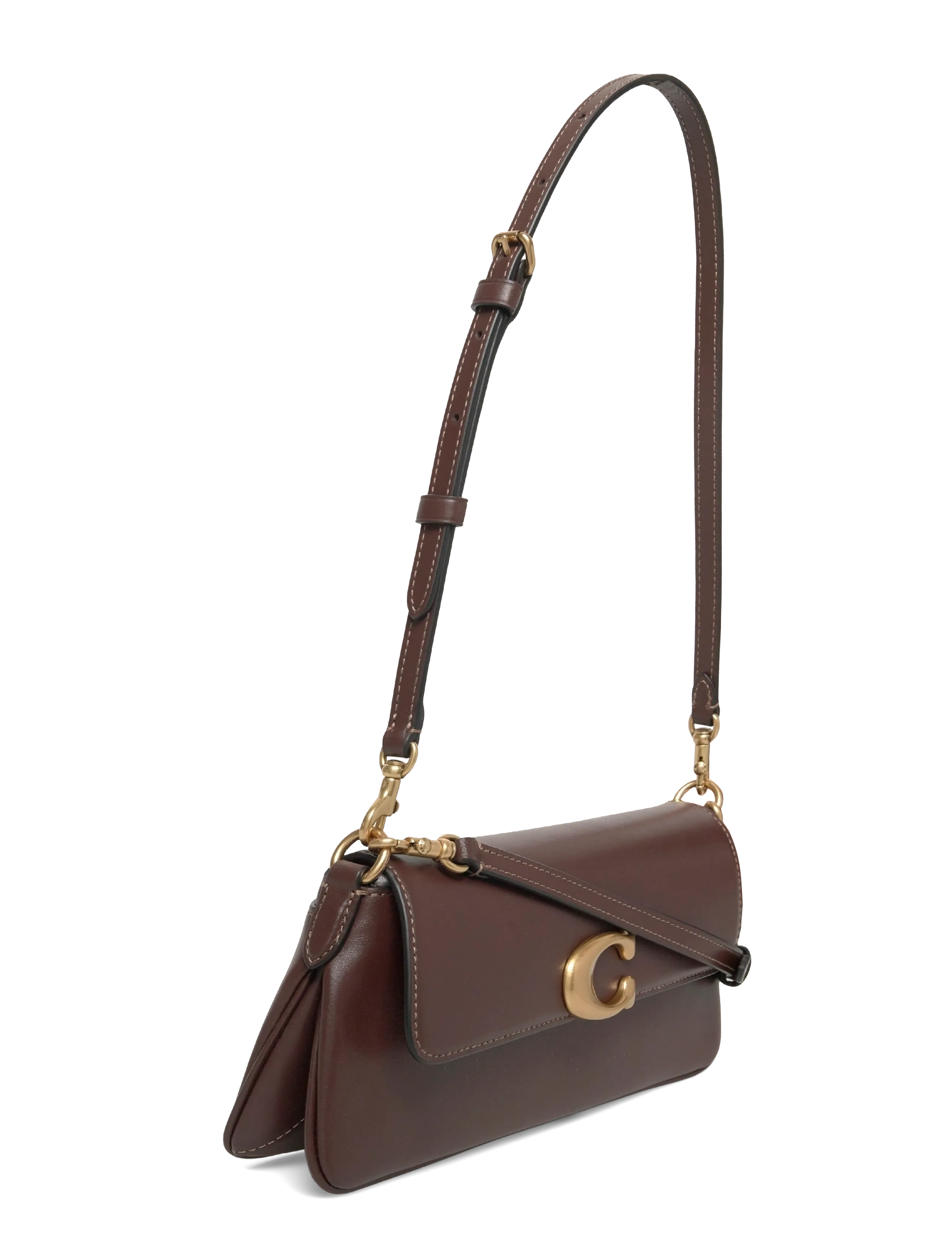 Coach - Refined Calf Leather Jet Shoulder Bag - fashion trends - b4/maple - 2