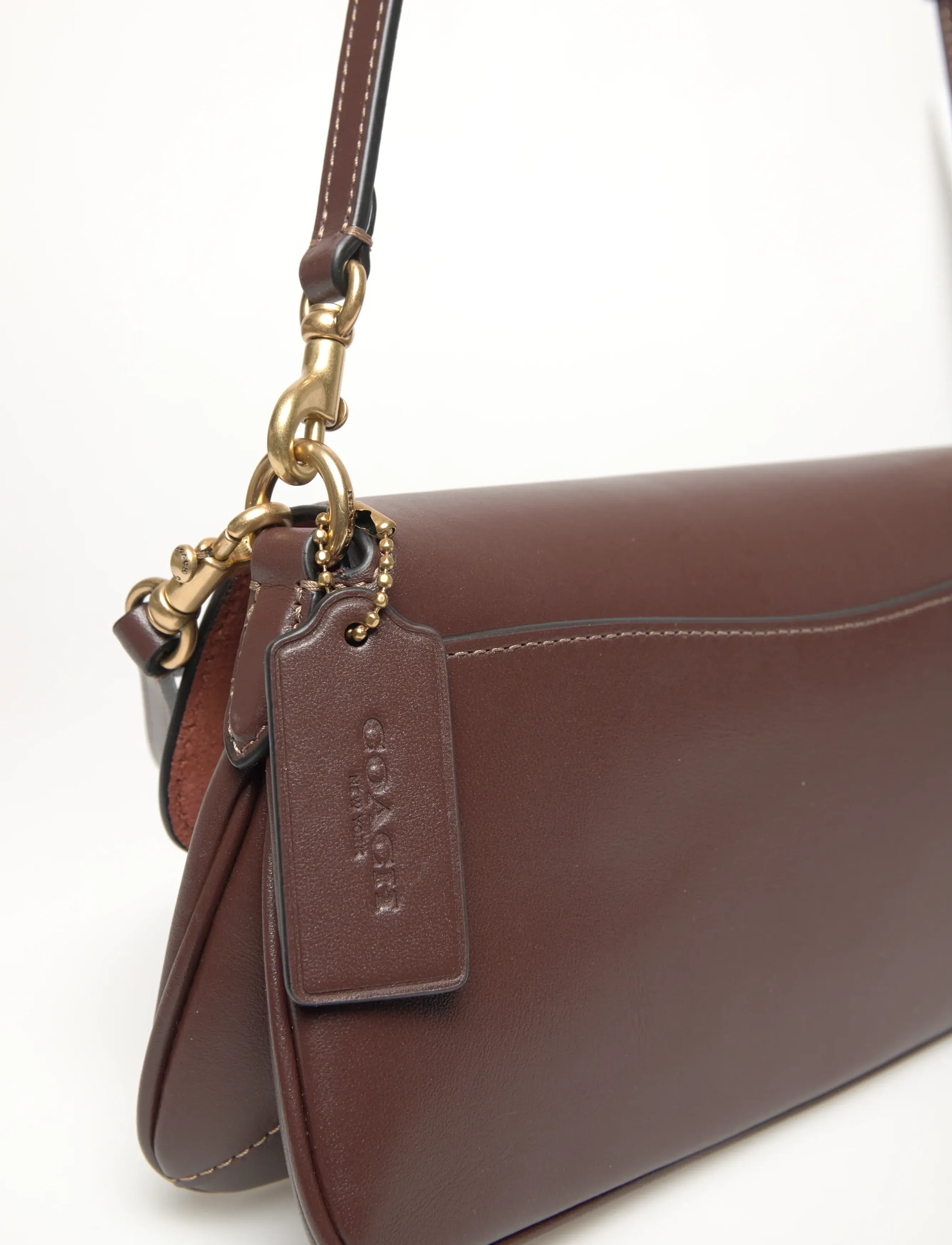 Coach - Refined Calf Leather Jet Shoulder Bag - fashion trends - b4/maple - 3