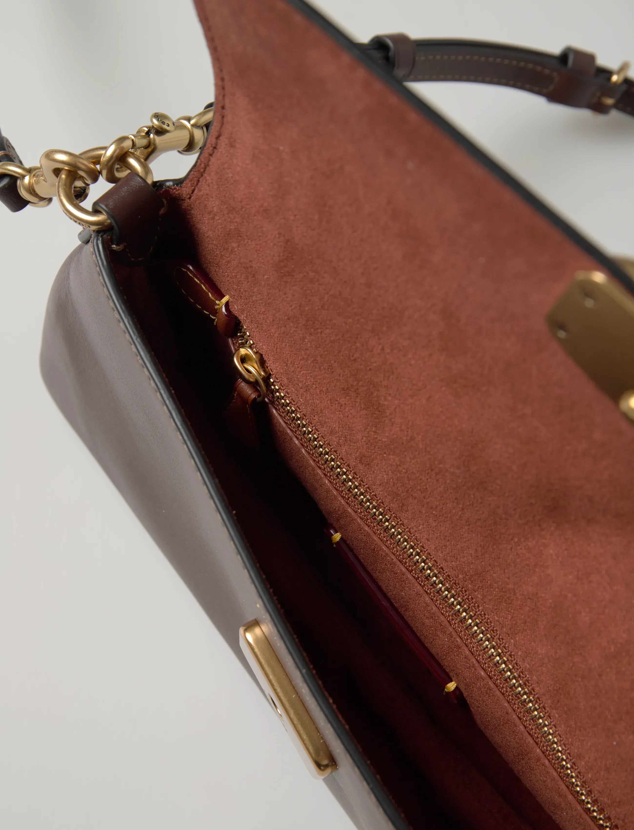 Coach - Refined Calf Leather Jet Shoulder Bag - fashion trends - b4/maple - 4