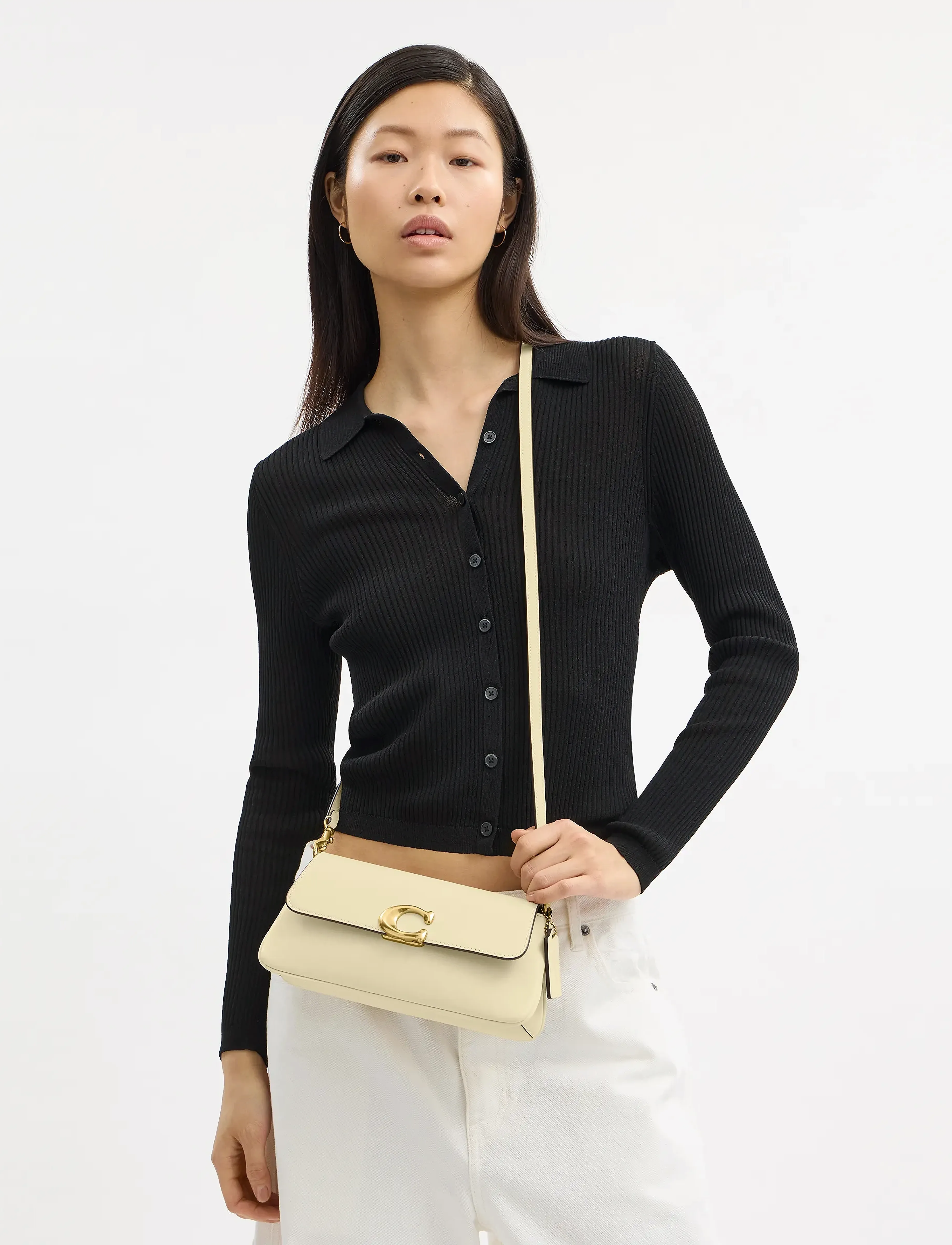 Coach Coach Jet Shoulder Bag Poppy, One Size, Cream, Tasker > Små Skuldertasker-Crossbody-Tasker, Dame