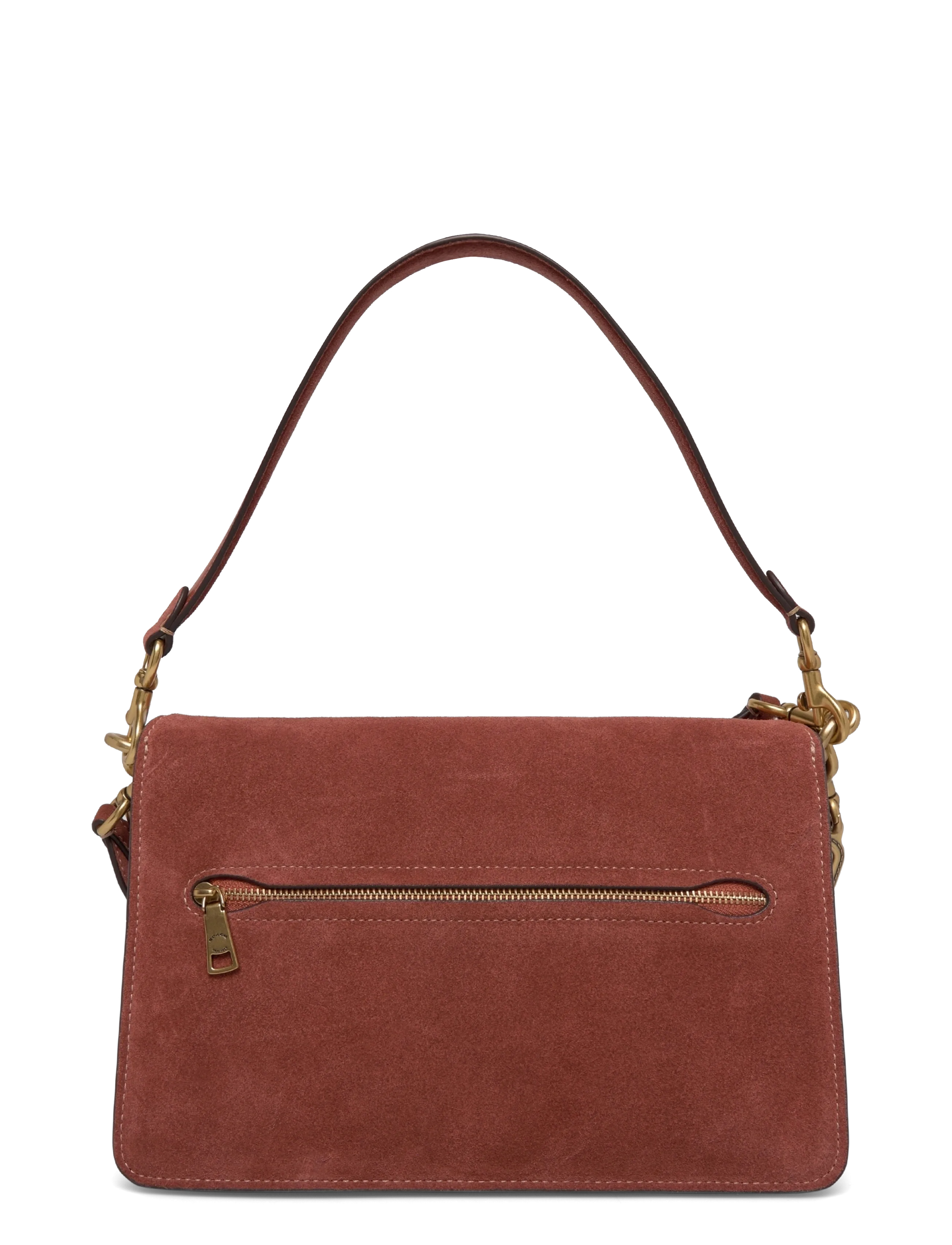 Coach - SUEDE CHAIN TABBY SHOULDER BAG WITH CHAIN - shoulder bags - b4/clay - 1