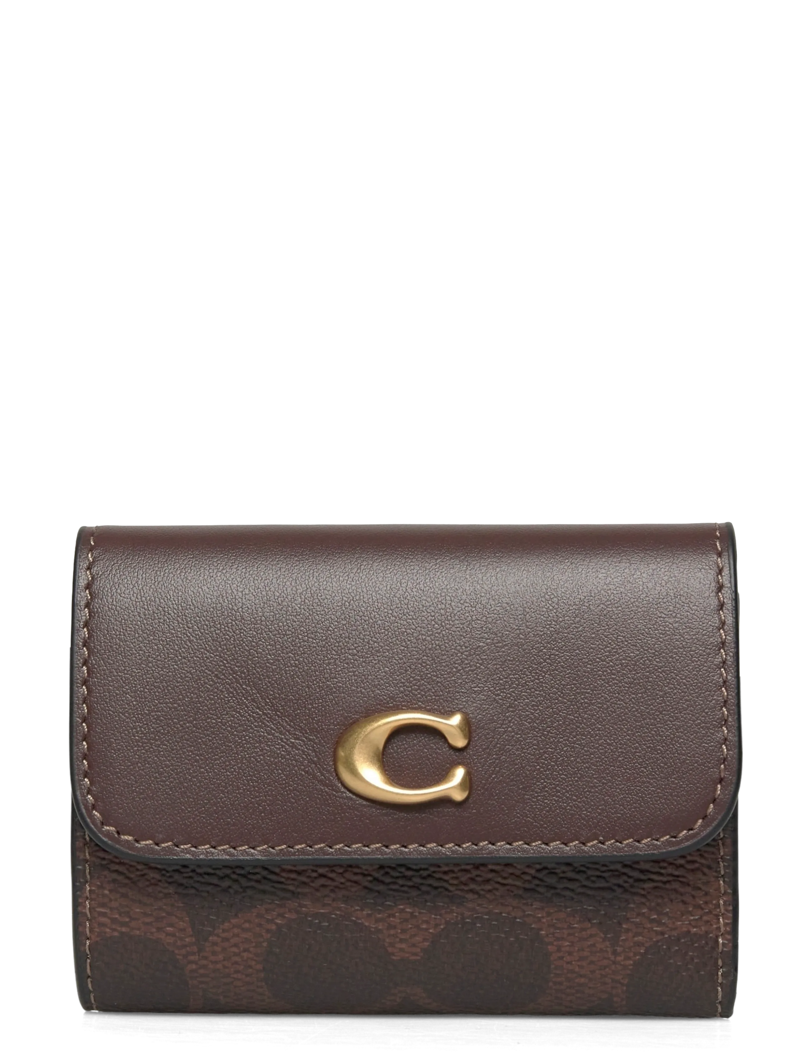 Coach Essential Card Holder Wallet In Signature Canvas, One Size, Holders & Wallets, Braun - Holder, Frauen
