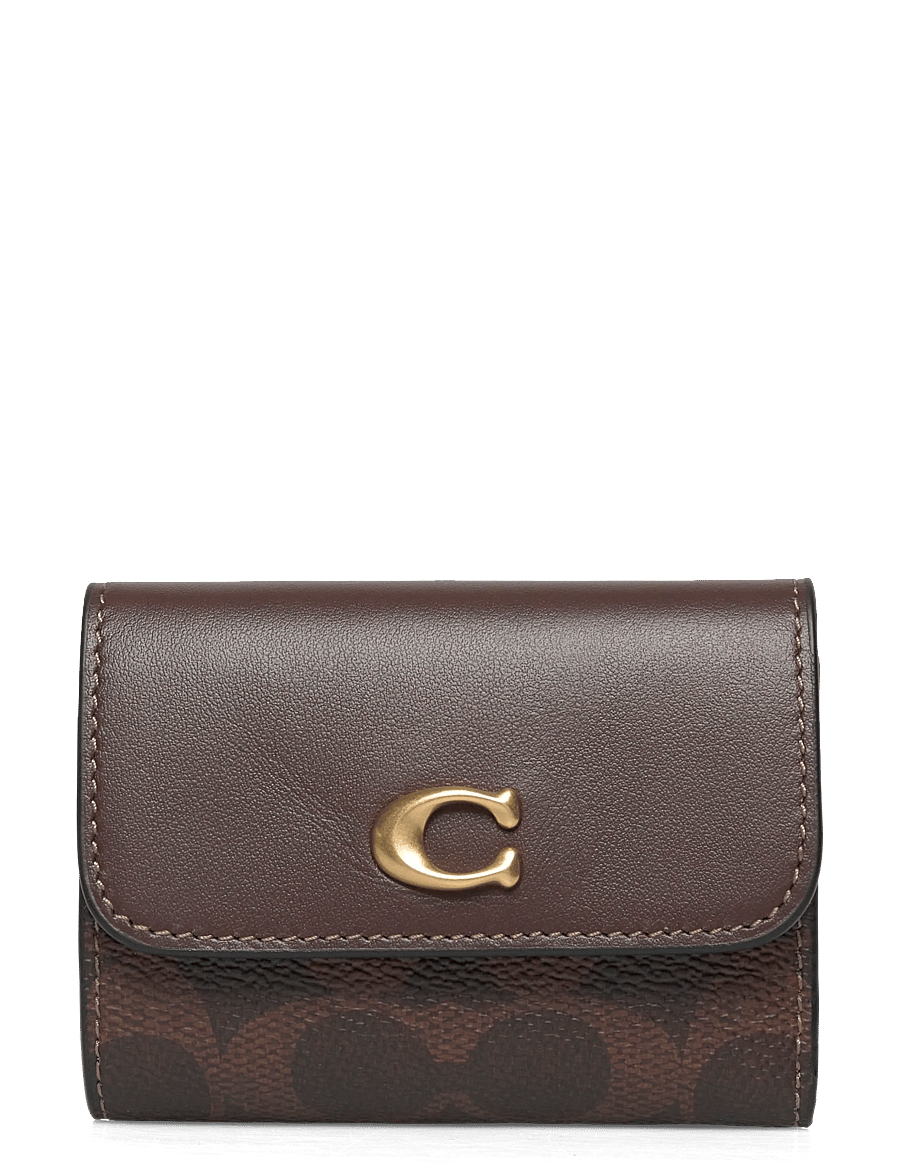 Coach - Essential Card Holder Wallet In Signature Canvas - naudas maki - b4/maple - 0