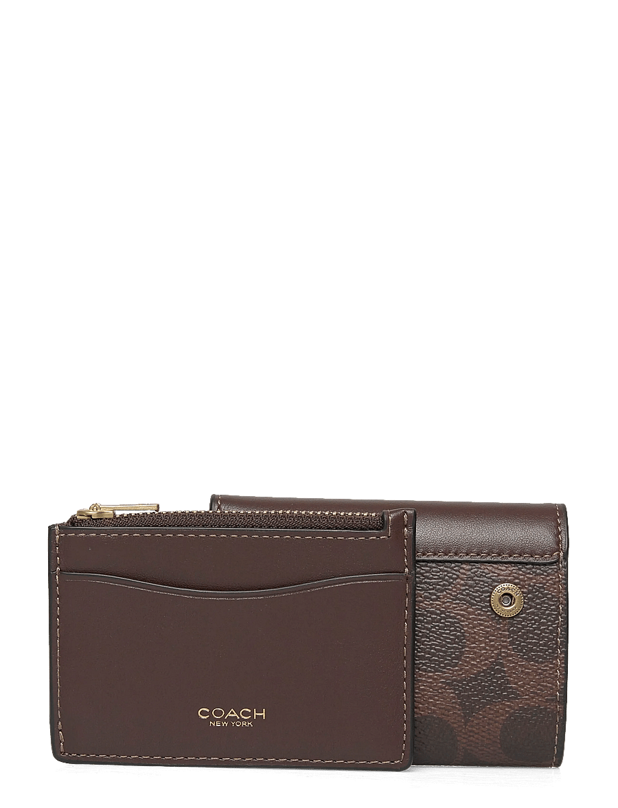 Coach - Essential Card Holder Wallet In Signature Canvas - naudas maki - b4/maple - 3