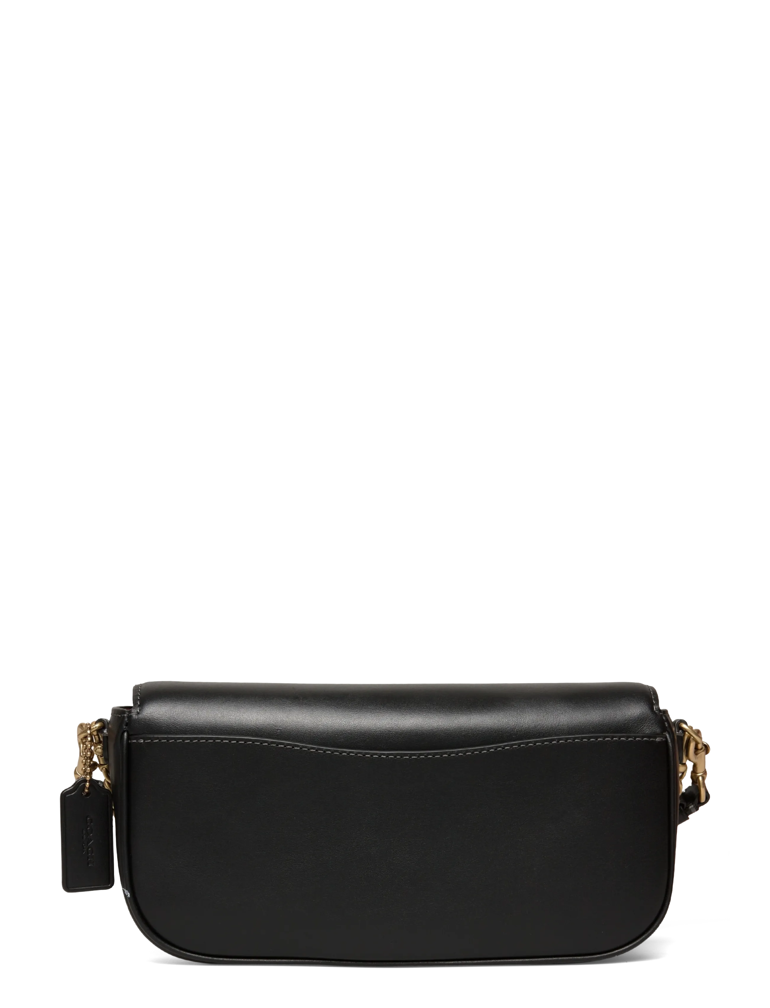 Coach - Refined Calf Leather Brook Flap Chain Bag - everyday style - b4/black - 1