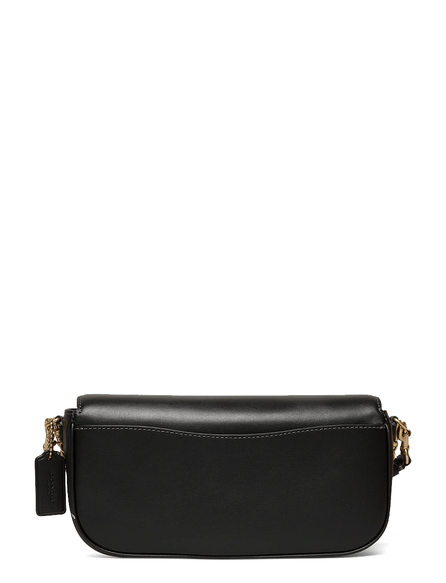 Coach - Refined Calf Leather Brook Flap Chain Bag - everyday style - b4/black - 1