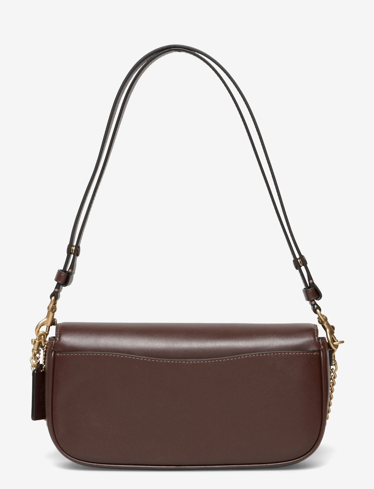Coach - Refined Calf Leather Brook Flap Chain Bag - everyday style - b4/maple - 1