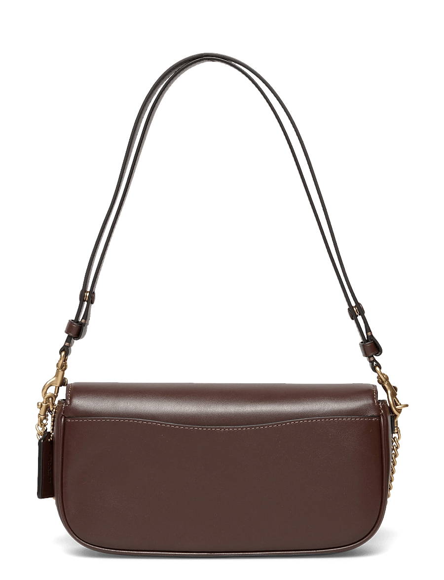 Coach - Refined Calf Leather Brook Flap Chain Bag - everyday style - b4/maple - 1