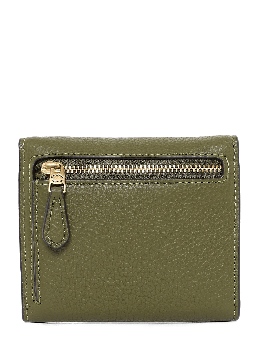 Coach - MILA SMALL FLAP WALLET - rahakotid - b4/olive - 2