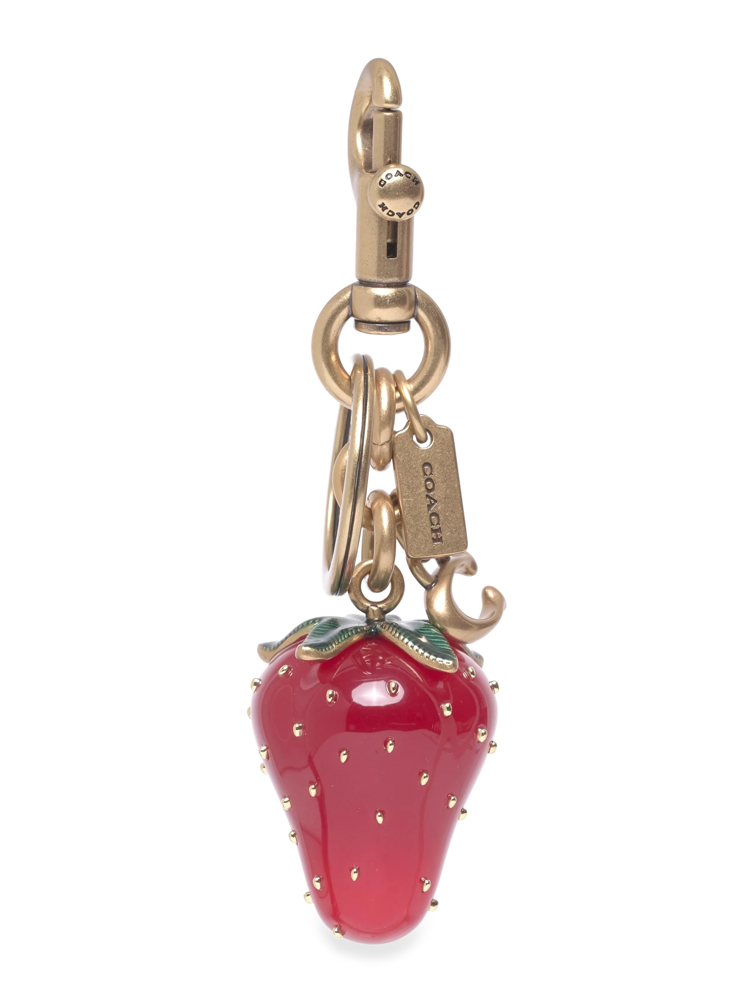 Coach Strawberry Resin Bag Charm, One Size, Accessories, Rot - Key Rings & Charms, Frauen