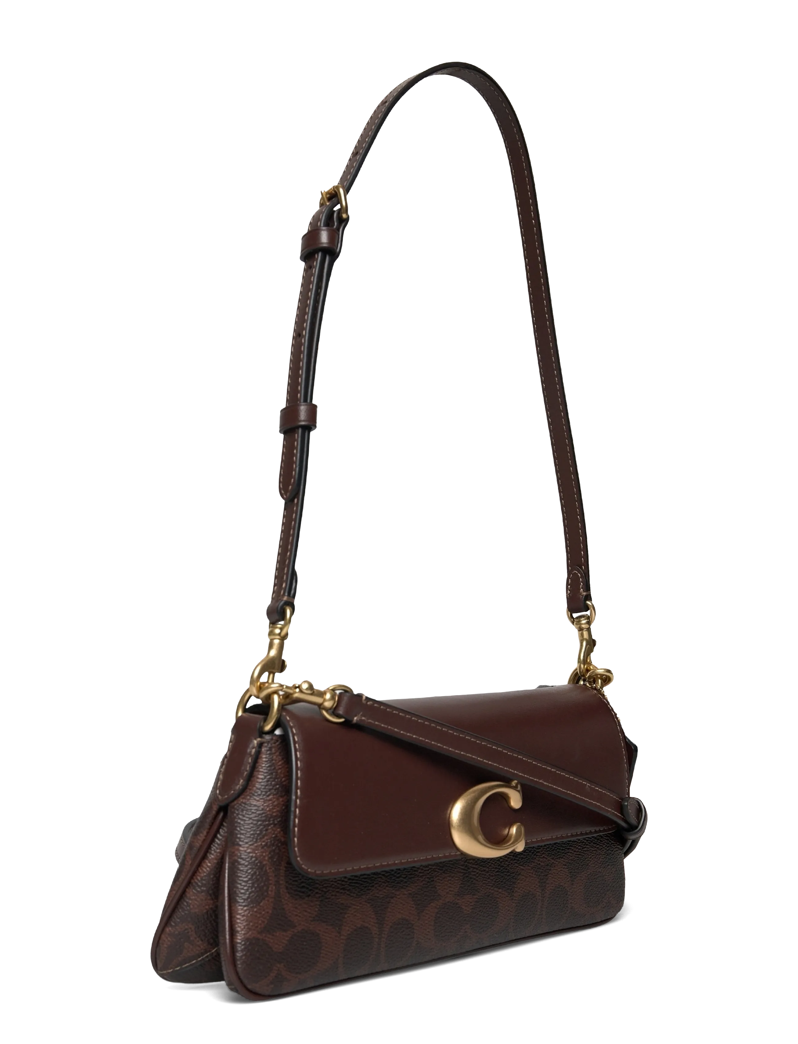 Coach - Coated Canvas Signature Jet Shoulder Bag - everyday style - b4/maple maple - 2