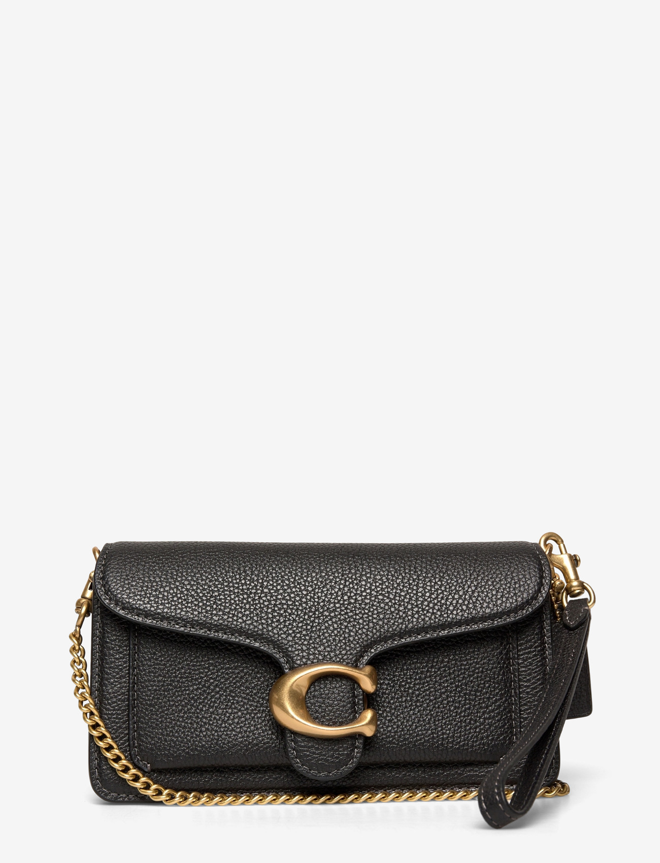 Coach - POLISHED PEBBLED LEATHER TABBY CHAIN CROSSBODY 19 - crossbody kotid - b4/black - 0