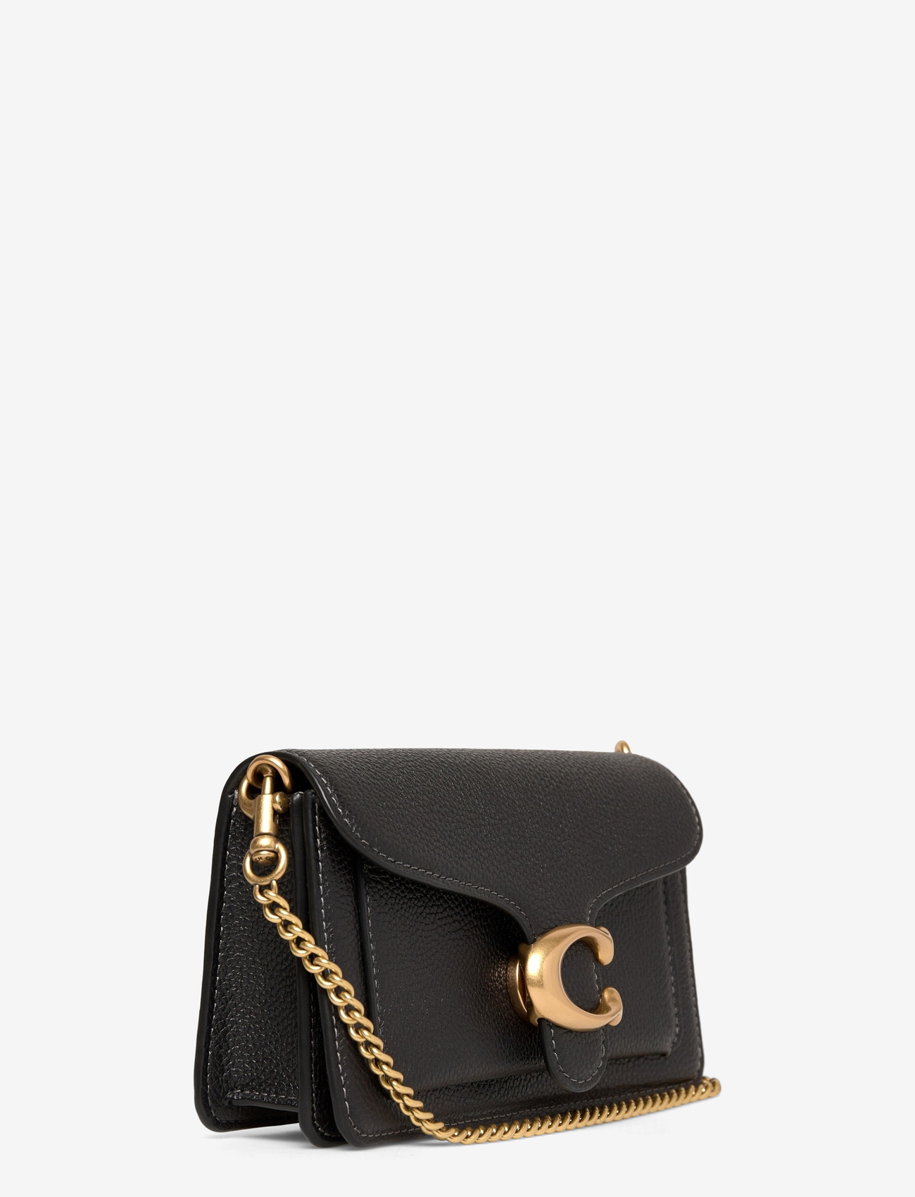 Coach - POLISHED PEBBLED LEATHER TABBY CHAIN CROSSBODY 19 - crossbody kotid - b4/black - 2