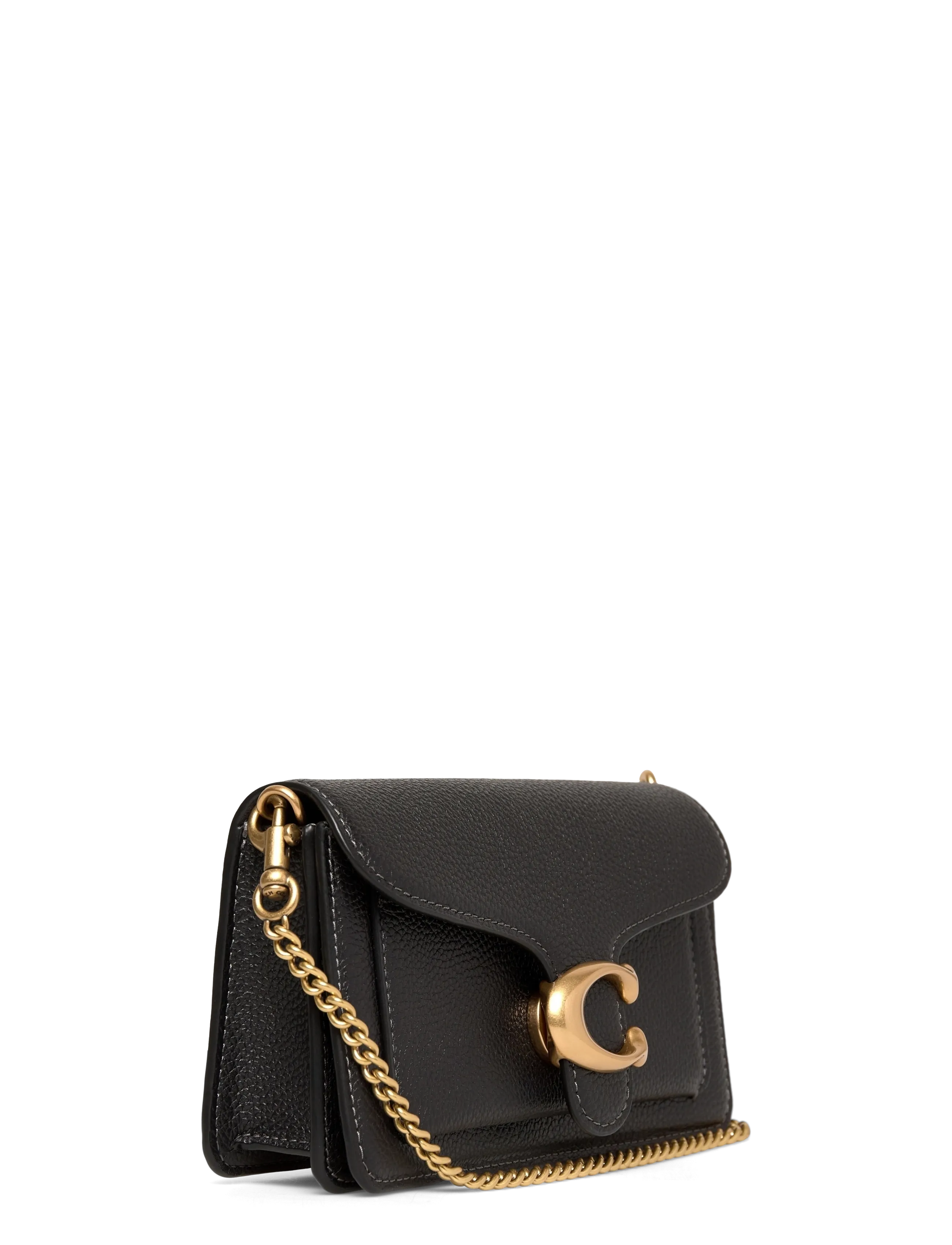 Coach - Polished Pebbled Leather Tabby Chain Crossbody 19 - crossbody bags - b4/black - 2