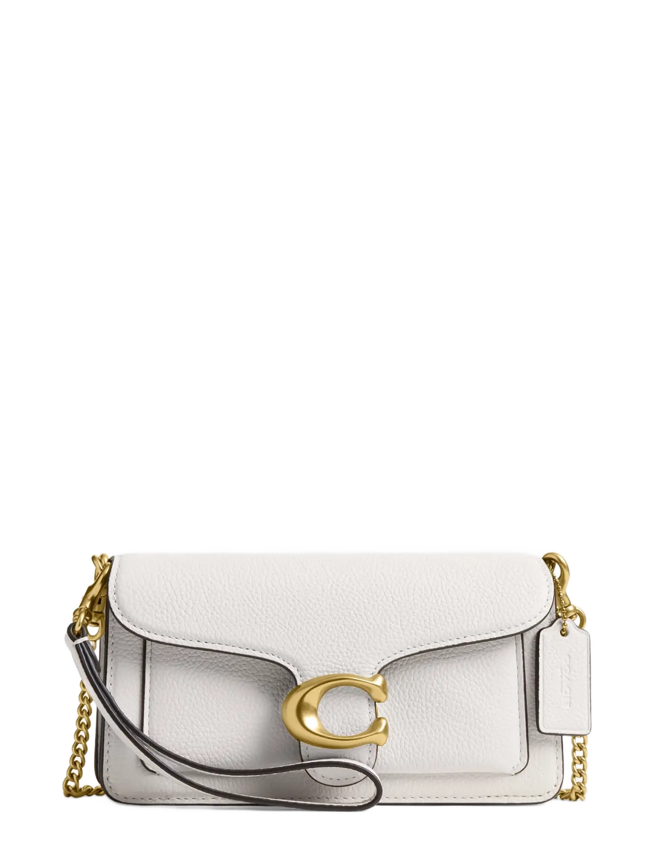 Coach Polished Pebbled Leather Tabby Chain Crossbody 19 - Kotid - B4/CHALK / cream