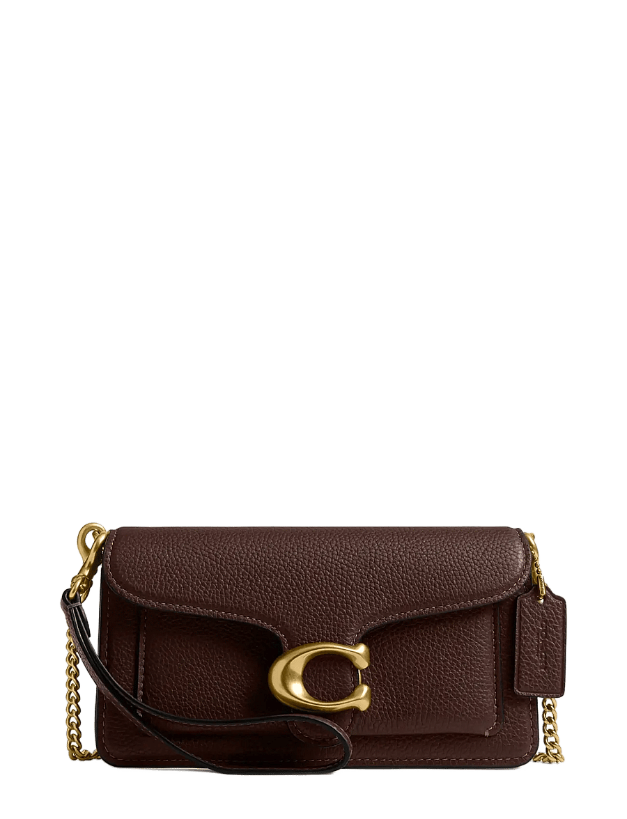 Coach - Polished Pebbled Leather Tabby Chain Crossbody 19 - umhängetaschen - b4/maple - 1