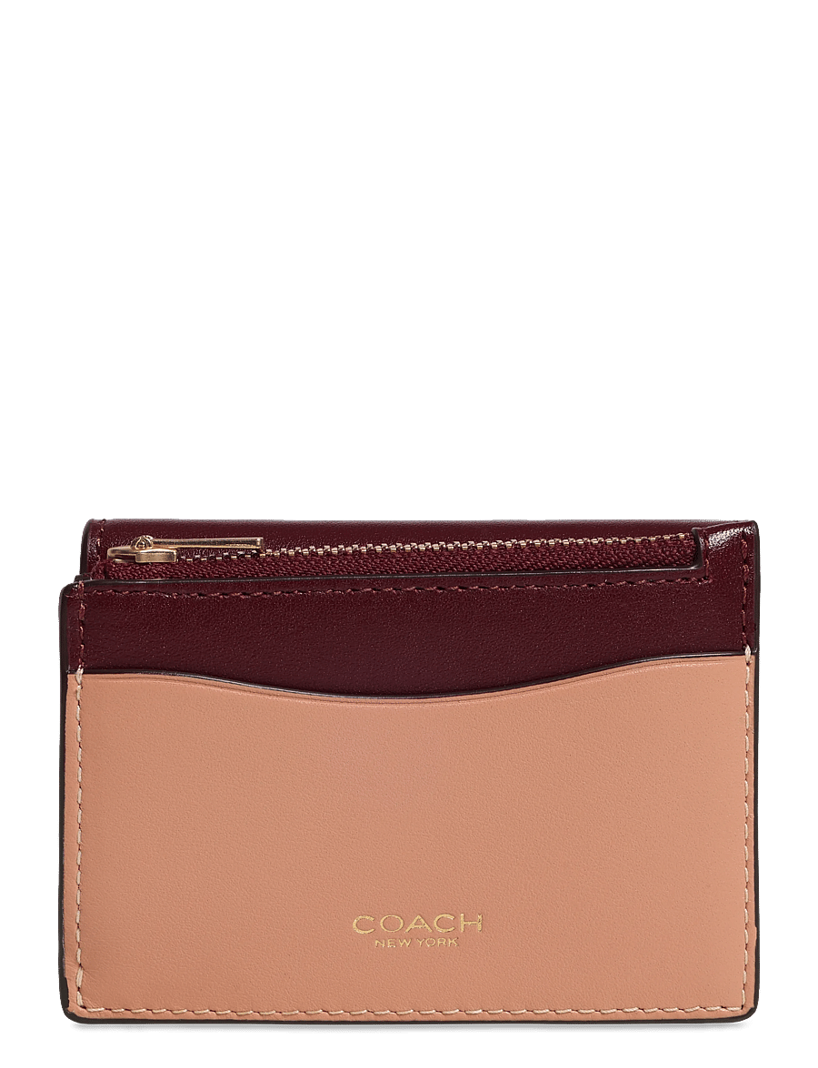 Coach - Essential Card Holder Wallet In Colorblock - rahakotid - b4/merlot multi - 2