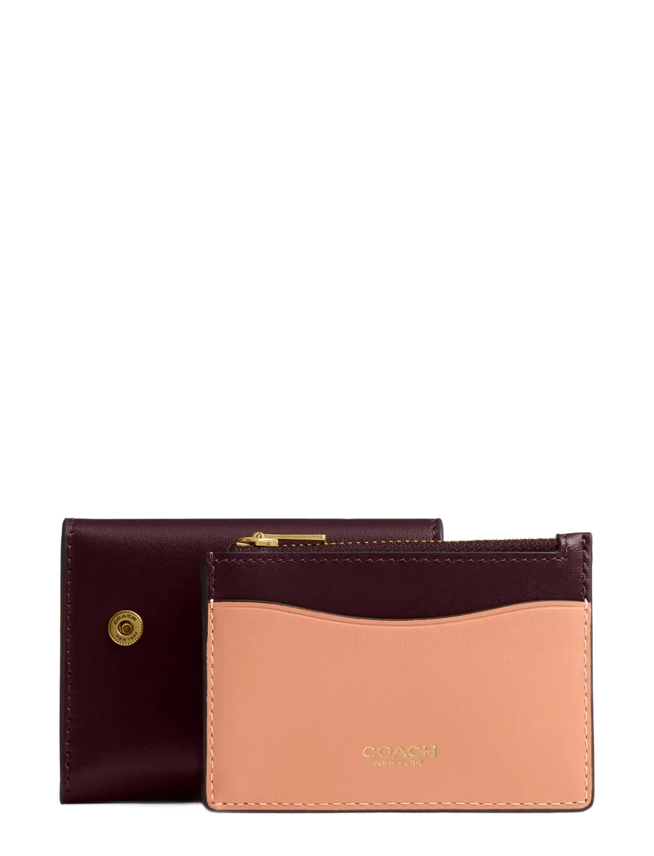 Coach - Essential Card Holder Wallet In Colorblock - b4/merlot multi - 2