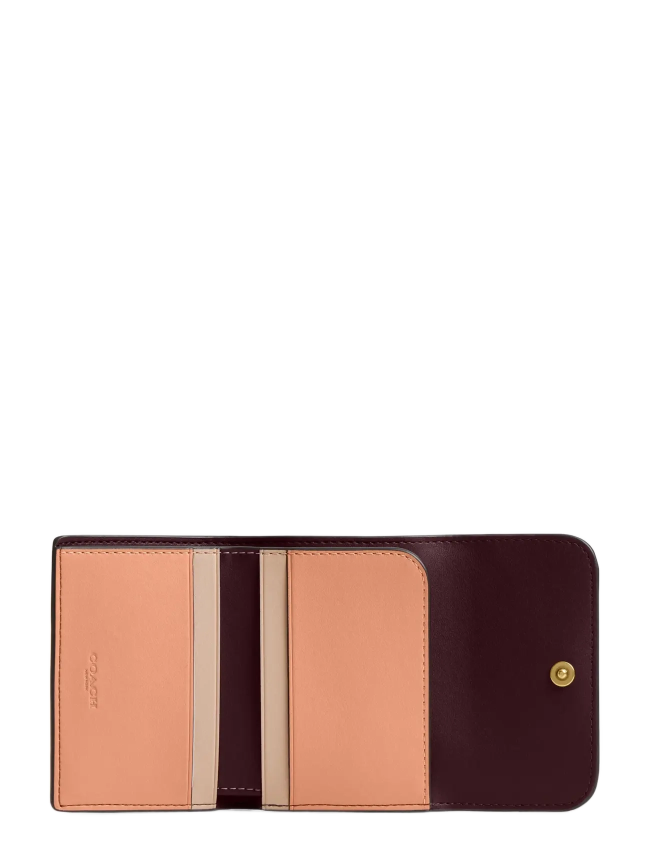 Coach - Essential Card Holder Wallet In Colorblock - b4/merlot multi - 3