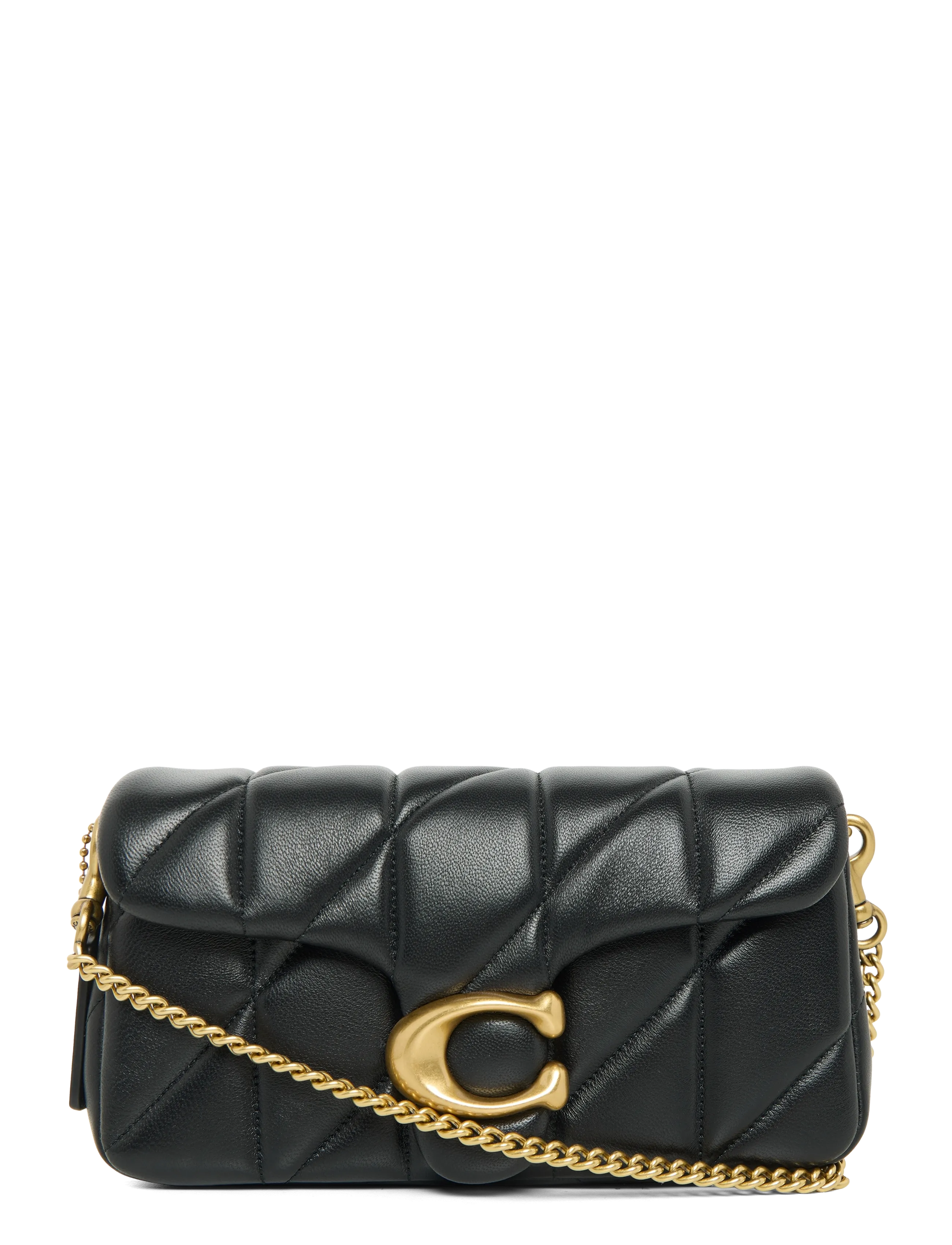 Coach Quilted Leather Tabby Chain Crossbody 19, One Size, Bags, Schwarz - Frauen