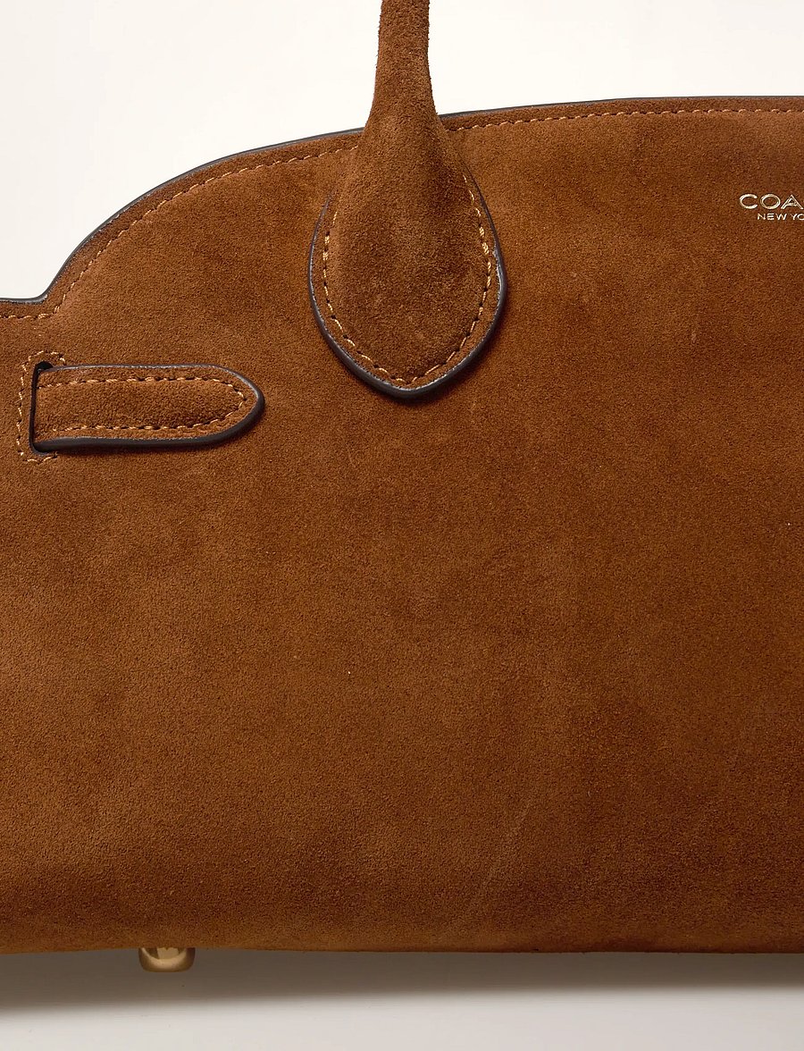 Coach - Suede Empire Carryall 34 - shoulder bags - brown - 4