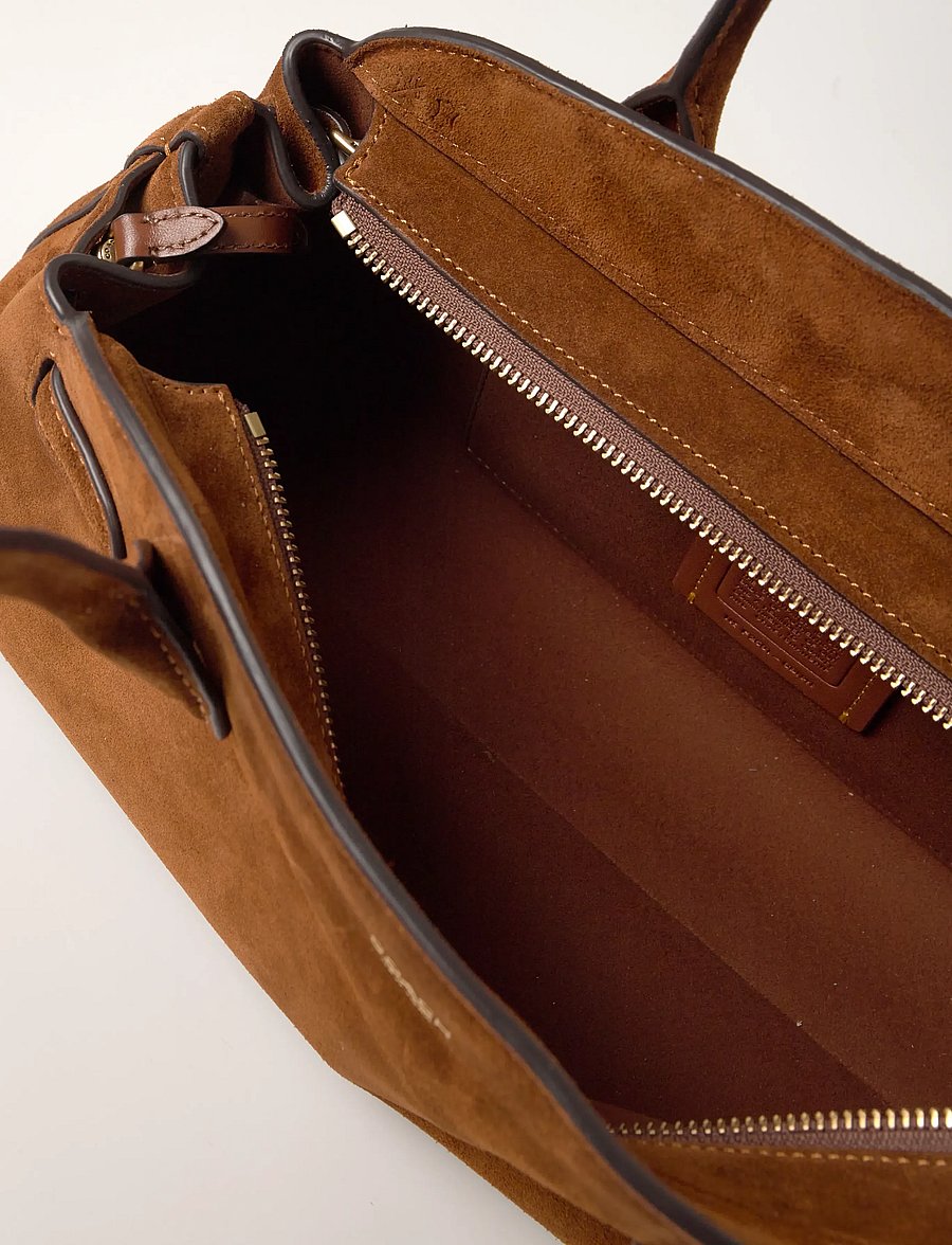 Coach - Suede Empire Carryall 34 - shoulder bags - brown - 5